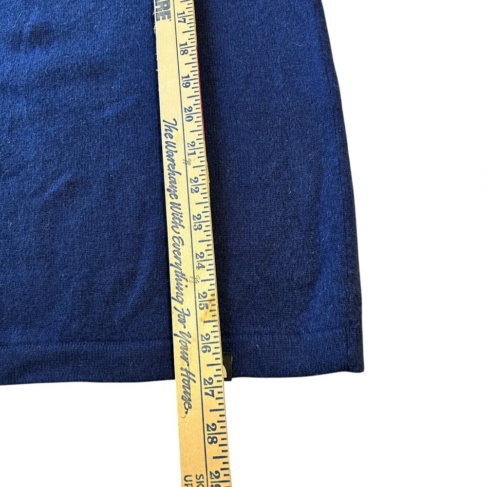 The‎ North Face Mens V Neck Merino Wool Blend Sweater Medium Blue Long Sleeve